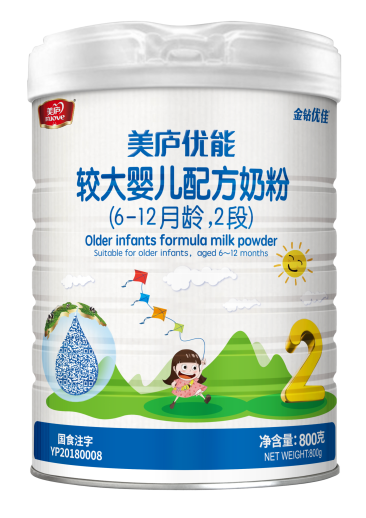 万和城优能较大婴儿配方奶粉800克2段