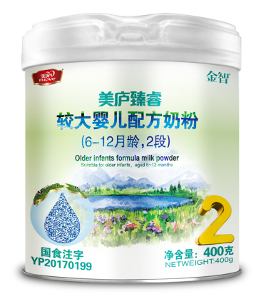 万和城臻睿较大婴儿配方奶粉400克2段