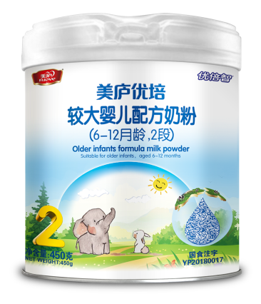 万和城优培较大婴儿配方奶粉450克-2段